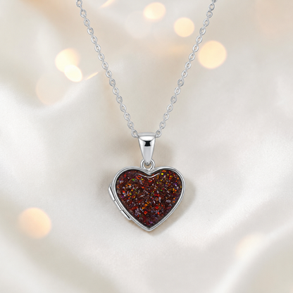 Regulus heart shaped memorial locket in copper mocha, handcrafted in Lancashire UK - by Keepsake Memorial Jewellery