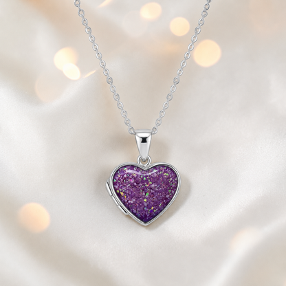 Regulus heart shaped memorial locket in rose pink, handcrafted in Lancashire UK - by Keepsake Memorial Jewellery