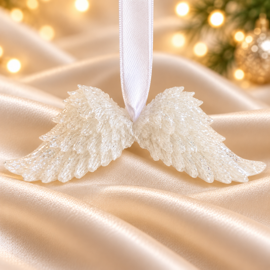 Keepsake Memorial Resin angel wings ashes christmas decoration