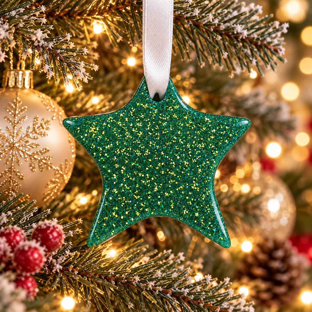 Keepsake Memorial Jewellery Resin Ashes Star Hanging Ornament