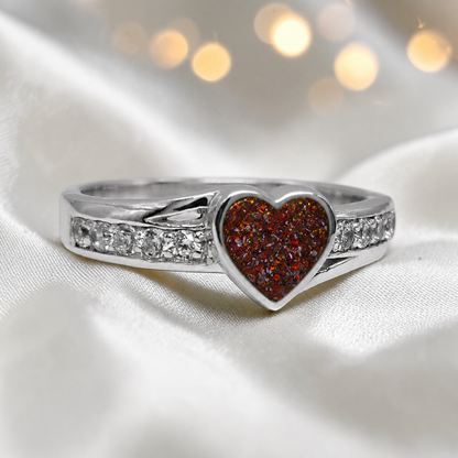Keepsake Memorial Silver Serenity Ashes Ring in Copper Mocha - Handcrafted in the UK