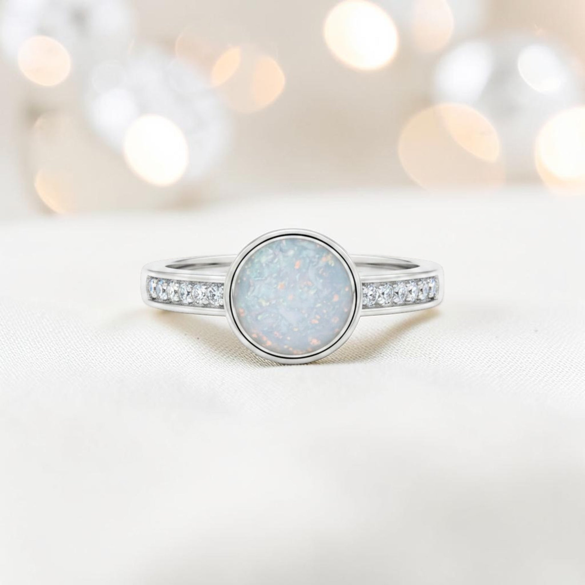 Silver Whisper Ring — sterling silver ashes memorial ring, handcrafted in Lancashire, UK