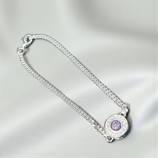 Silver halo ashes memorial bracelet, handcrafted in lancashire uk 