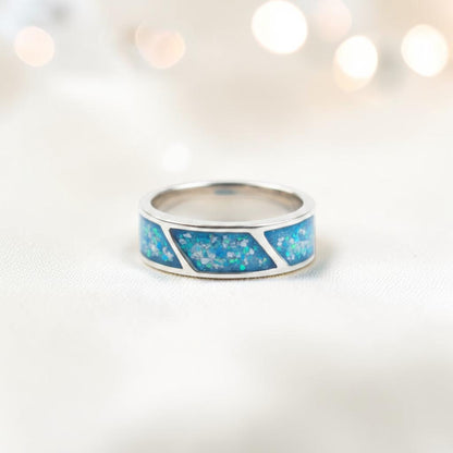 Axis men's sterling silver three setting ring, handcrafted in Lancashire UK by Keepsake Memorial Jewellery