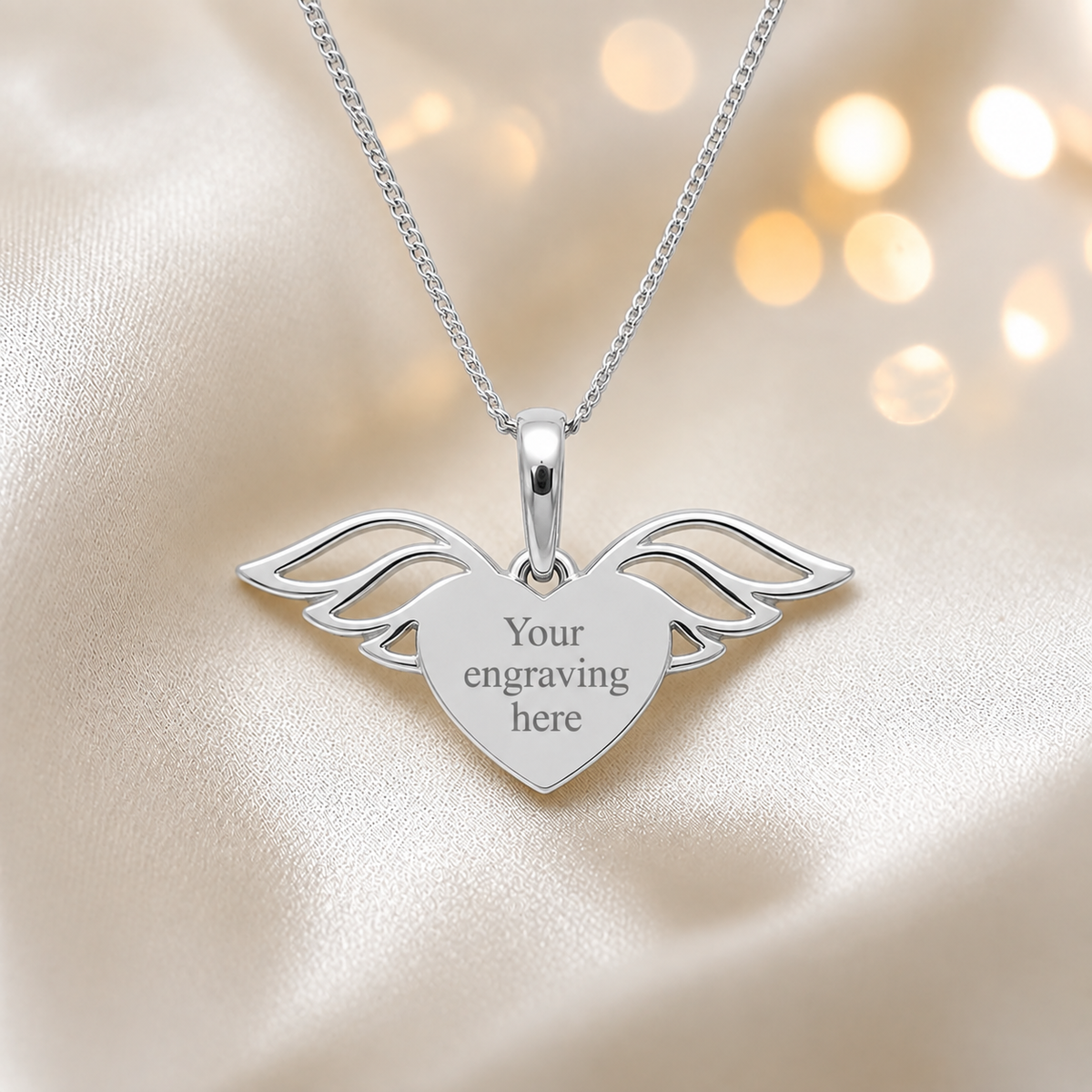 Keepsake Memorial Jewellery, engraving on rear of Sirius pendant, handcrafted in Lancashire