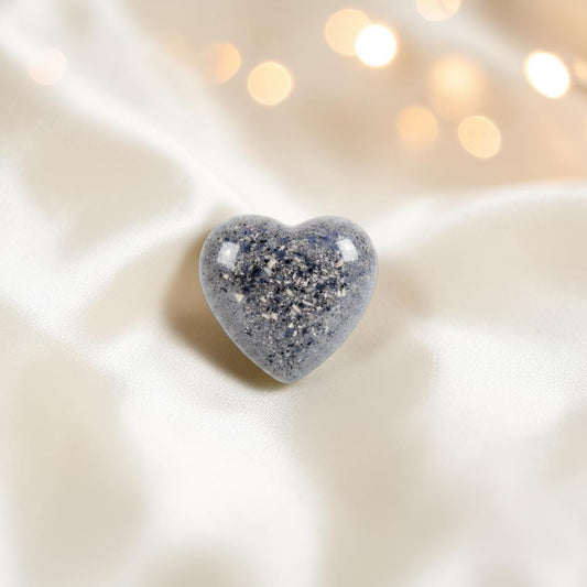 Small hand held heart, with cremation ashes, handcrafted in Lancashire, UK