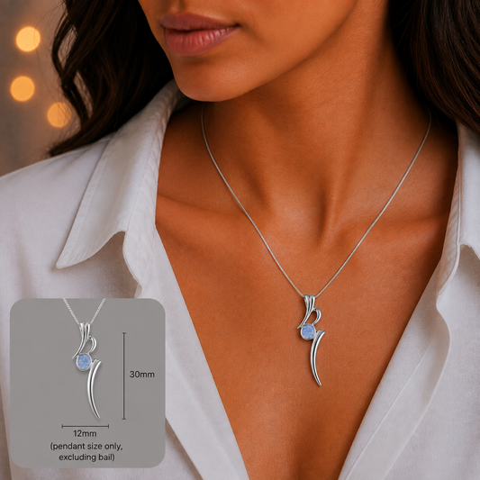 Abstract silver memorial ashes pendant , handcrafted in Lancashire UK