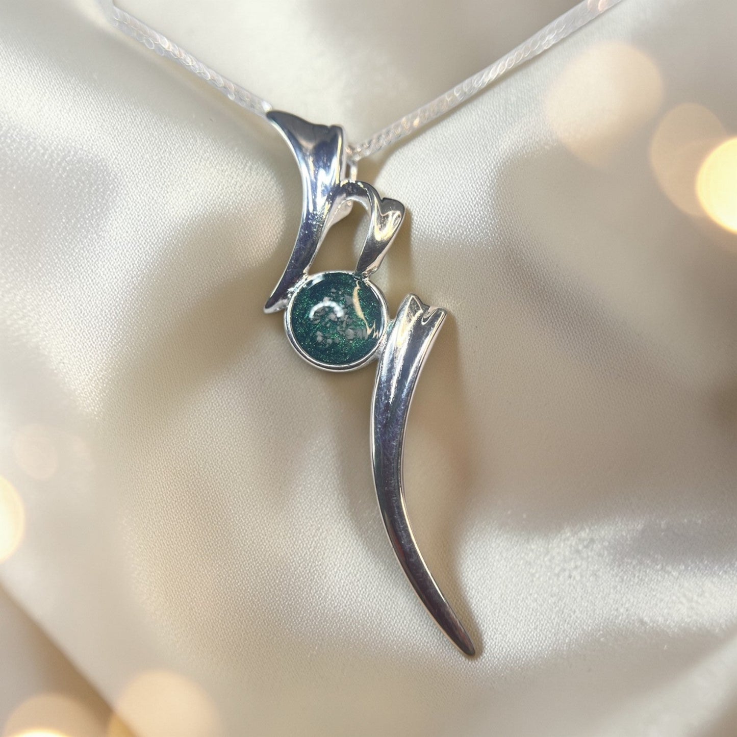 silver keepsake pendant, handcrafted in lancashire