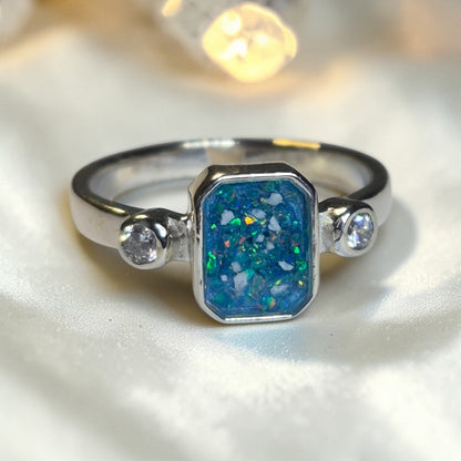 Anastasia Ring — silver ashes memorial ring, handcrafted in Lancashire, UK