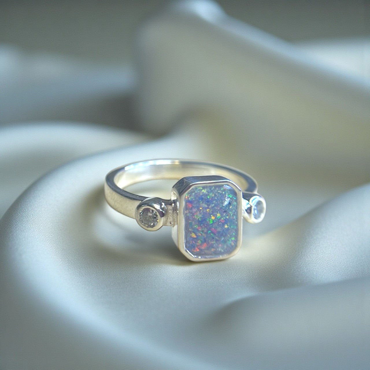 silver memorial ring handcrafted in lancashire, uk