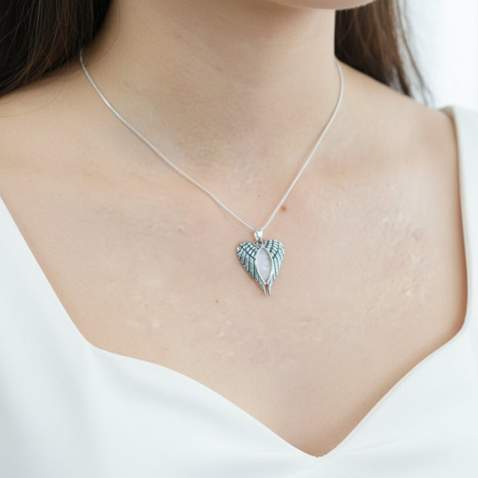 angel wigs memory necklace, handcrafted in rossendale