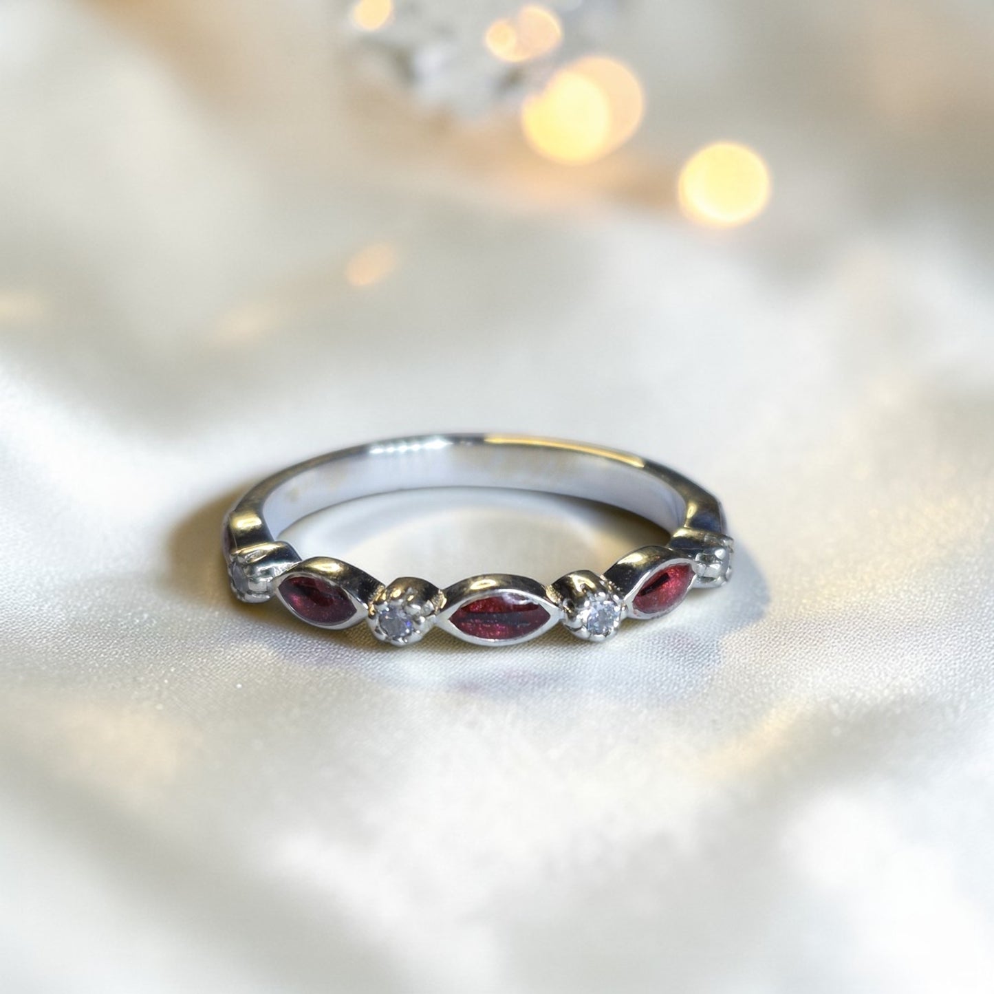 Arabella Ring — silver hair memorial ring, handcrafted in Lancashire, UK