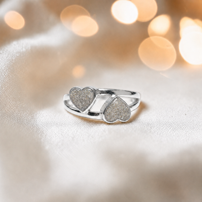 Keepsake Memorial alouette ashes ring, in natural ash, handcrafted in Lancashire, UK