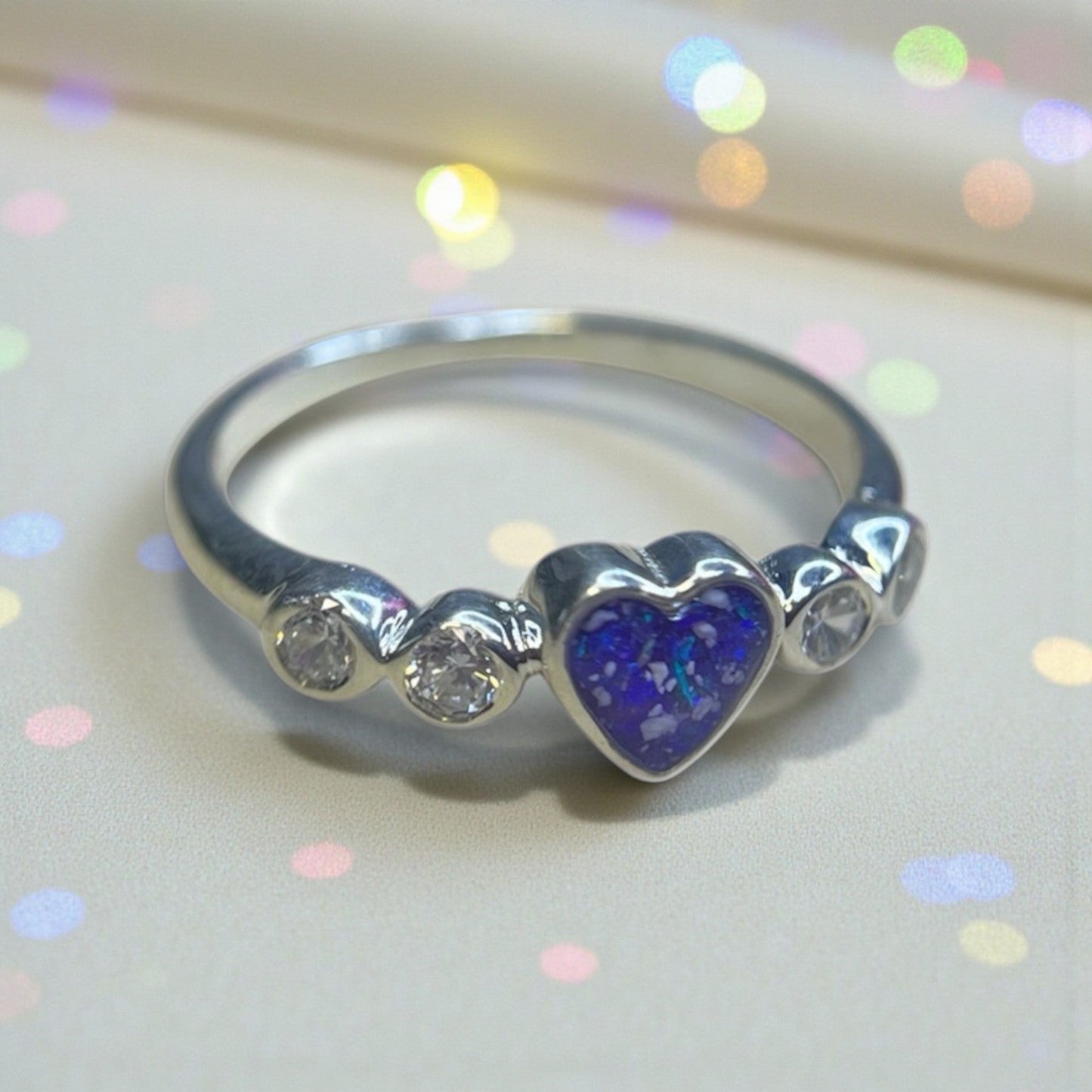 Auralia Ring — silver heart ashes memorial ring, handcrafted in Lancashire, UK