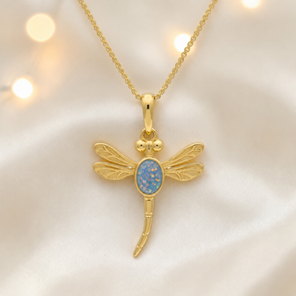 Baby Blue Golden Presence 9ct gold pendant, handcrafted in Lancashire UK – by Keepsake Memorial Jewellery
