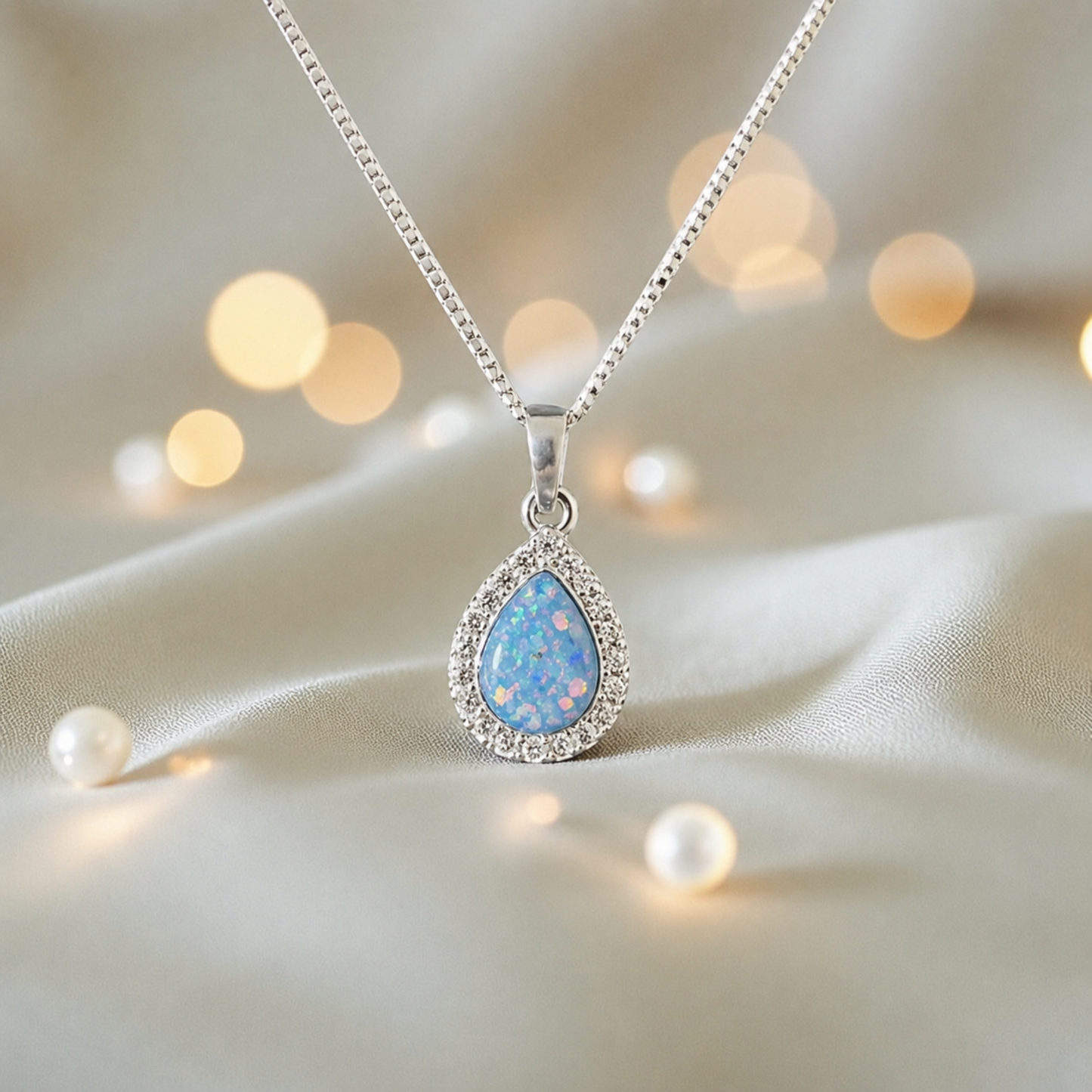 silver ashes memorial pendant, handcrafted in uk