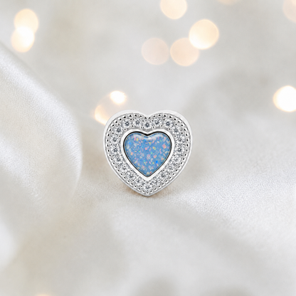 Baby blue sterling silver whispers of love  ashes memorial charm, handcrafted in Lancashire by keepsake memorial