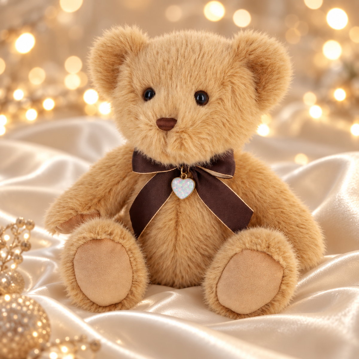 Beau keepsake memorial ashes teddy bear with ashes heart charm