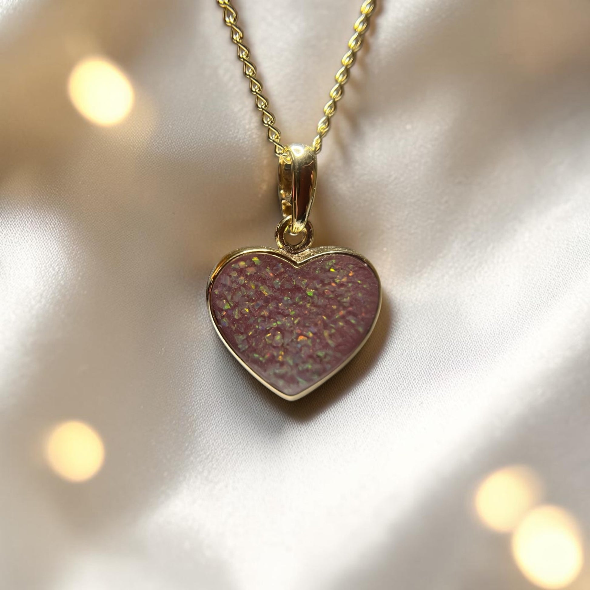 9ct gold heart ashes memorial pendant, handcrafted in lancashire 
