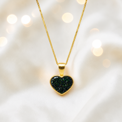 Black Flame Treasured  heart 9ct gold pendant, handcrafted in Lancashire UK – by Keepsake Memorial Jewellery