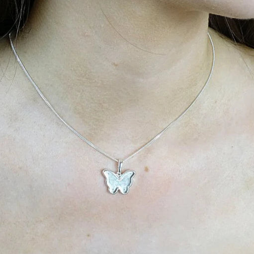 Pretty Solid 925 Silver Butterfly Pendant