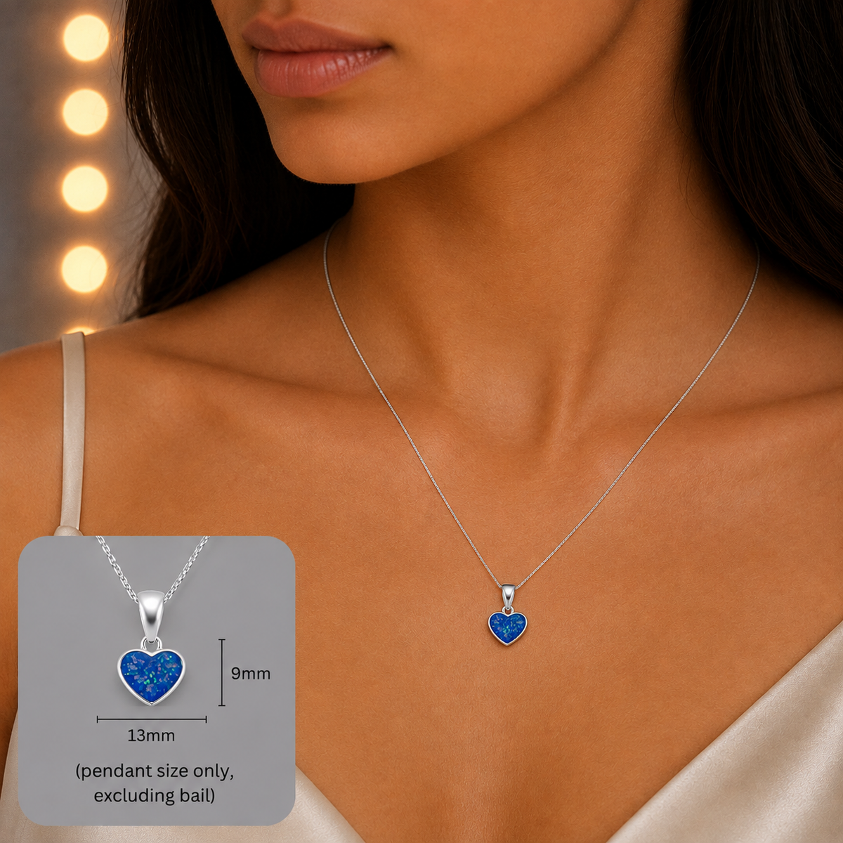 Capella small heart memorial pendant, handcrafted in Lancashire UK - by Keepsake memorial Jewellery
