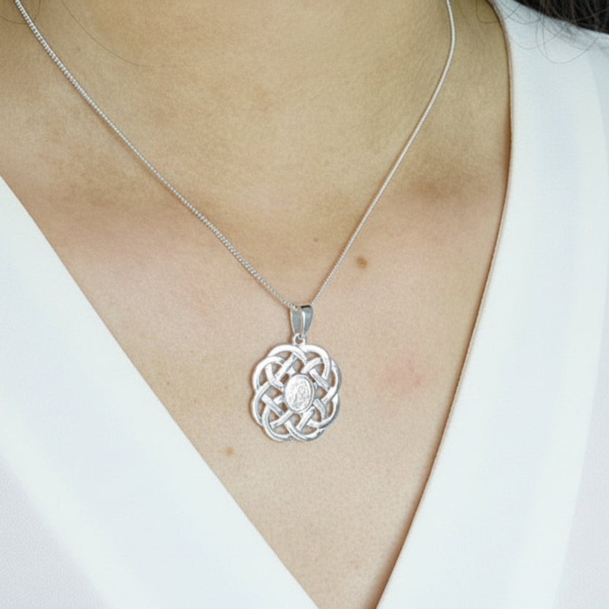 celtic knot ashes pendant, handcrafted in uk