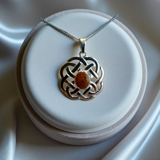 Silver Celtic pendant, handcrafted in Lancashire, UK
