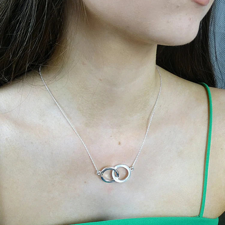 Entwined Solid Silver Circle of Life Pendant