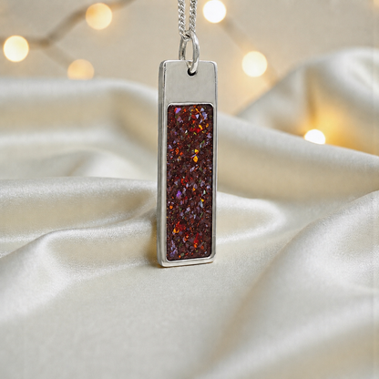 Copper mocha valour Valour men's sterling silver memorial pendant, handcrafted in Lancashire UK by Keepsake Memorial Jewellery