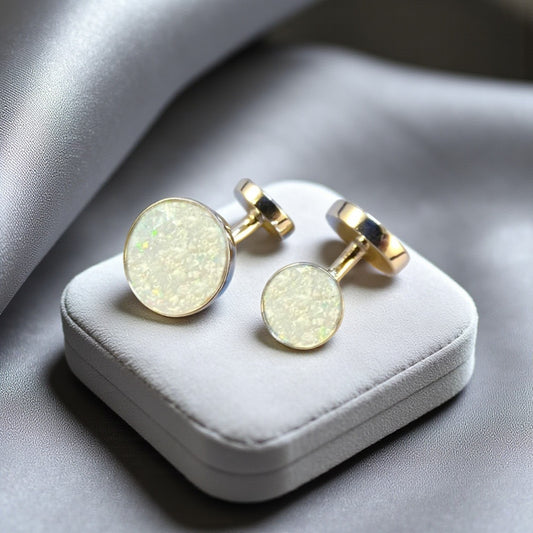 Men's Silver ashes Cufflinks, keepsake jewellery, UK, Lancashire