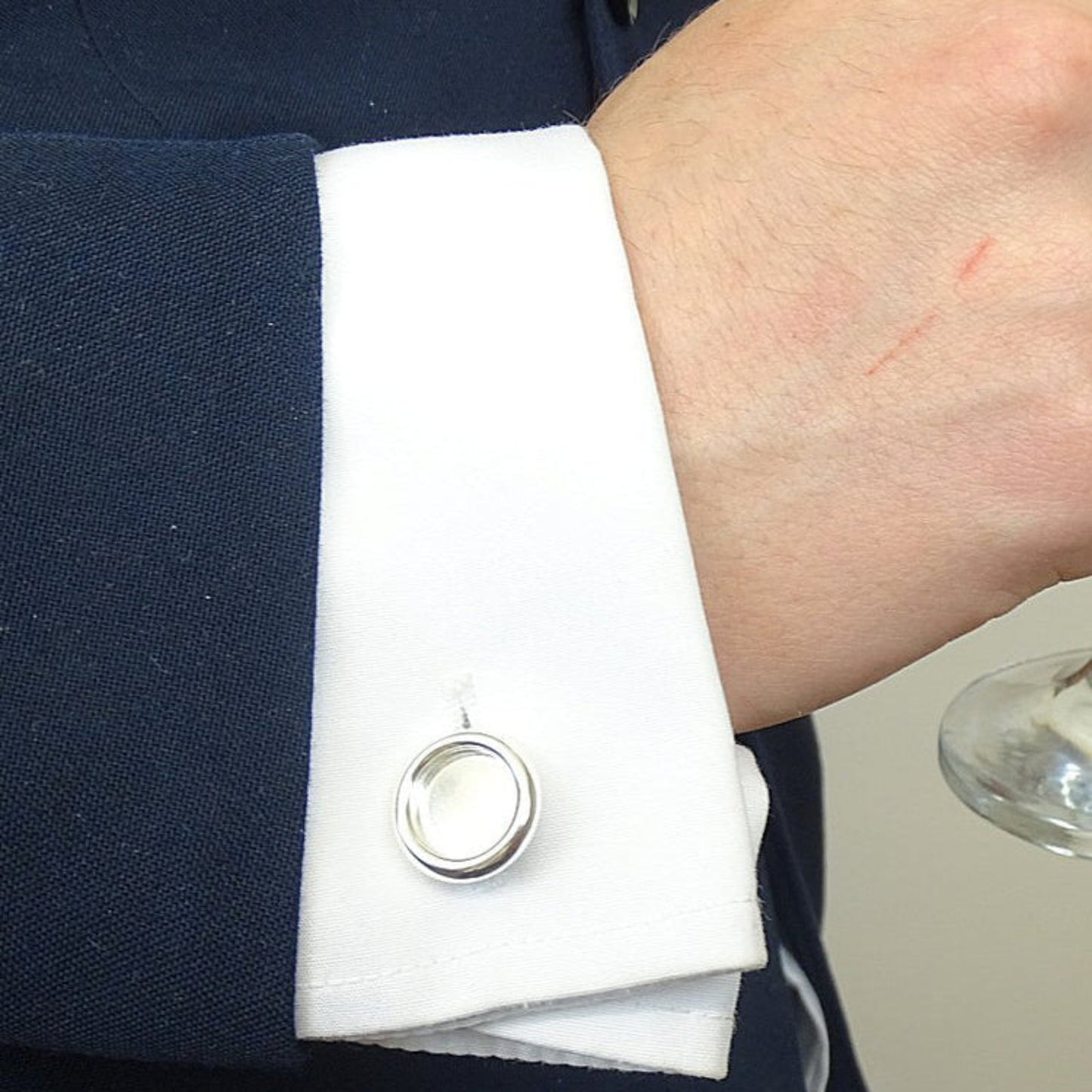 silver ashes cufflinks, handcrafted in lancashire