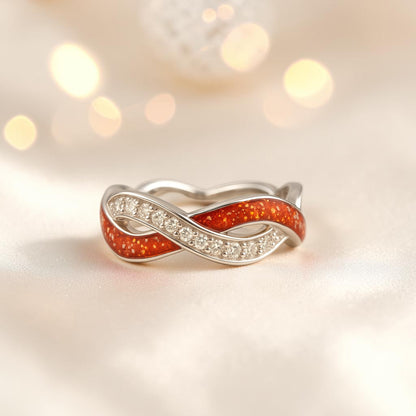 Grace Band — silver entwined ashes memorial ring, handcrafted in Lancashire, UK
