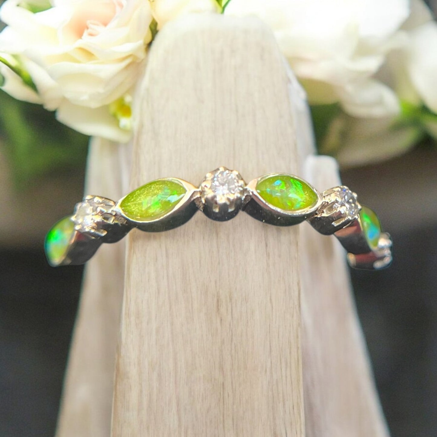 9K Gold (Half) Marquise CZ Band