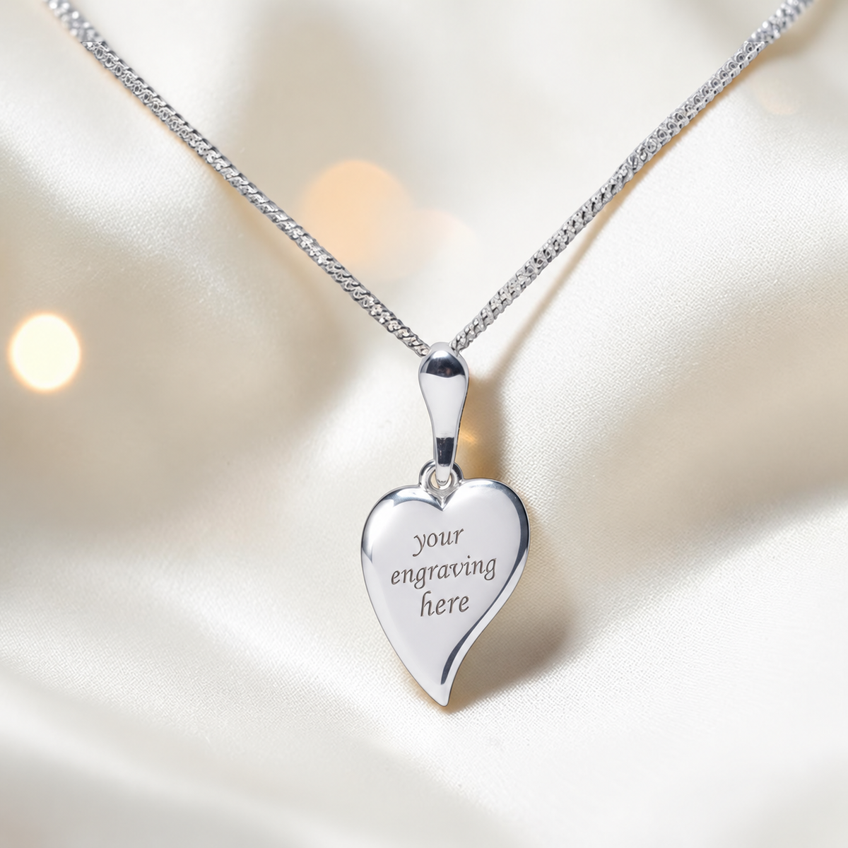 Keepsake Memorial Silver Ladies Ashes Pendant - Deneb