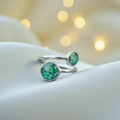 Elysia Ring — silver adjustable keepsake memorial ring, handcrafted in Lancashire, UK