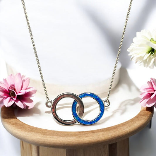 Entwined Solid Silver Circle of Life Pendant