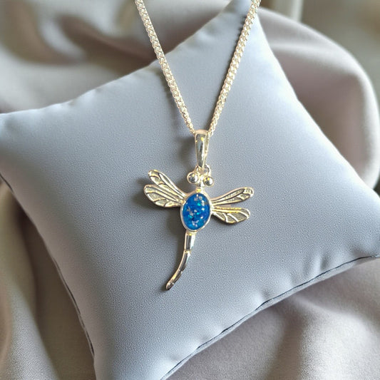 Silver Dragonfly Keepsake pendant, handcrafted in Lancashire, UK