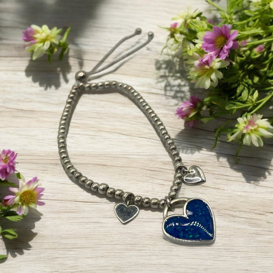 Triple Heart Beaded Bracelet