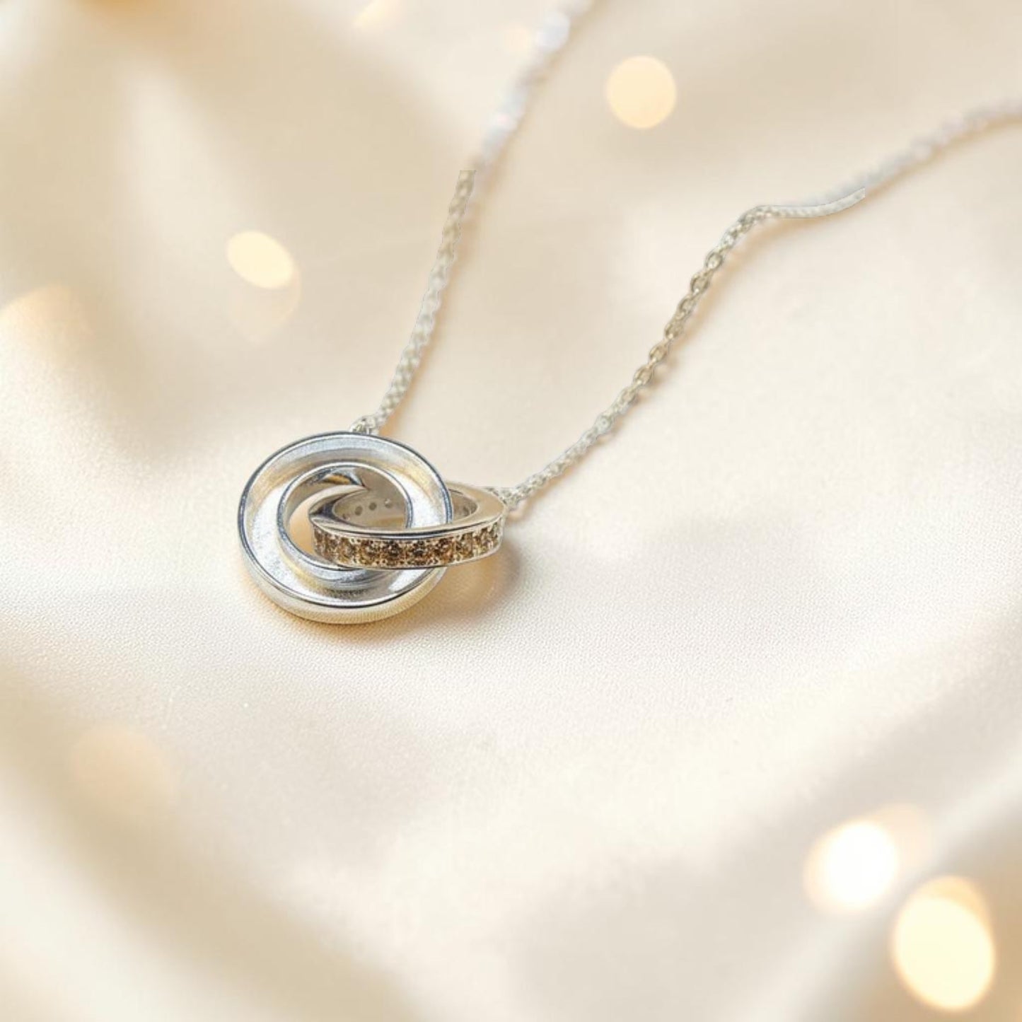 Silver ring memorial keepsake pendant, handcrafted in Lancashire Uk