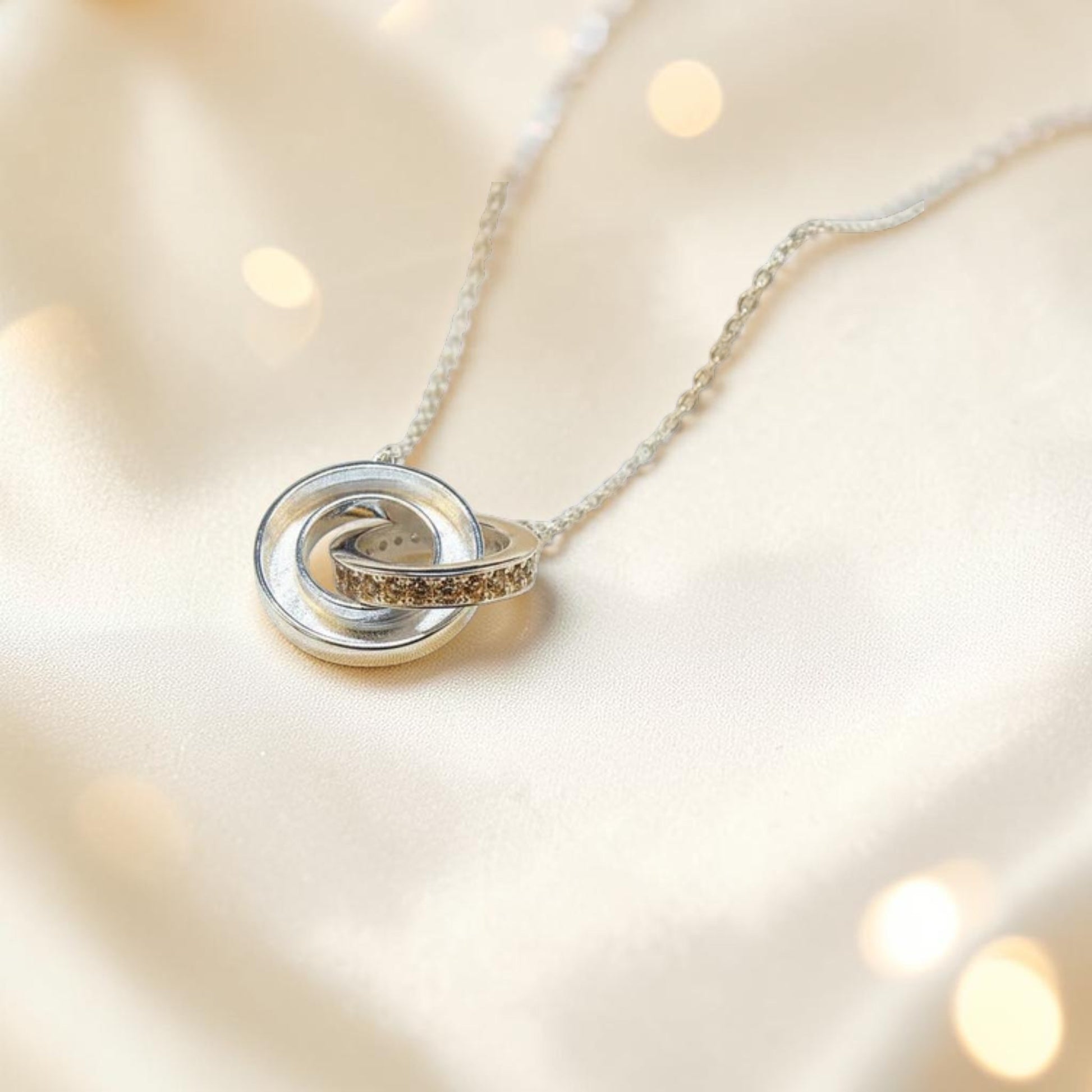 Silver ring memorial keepsake pendant, handcrafted in Lancashire Uk
