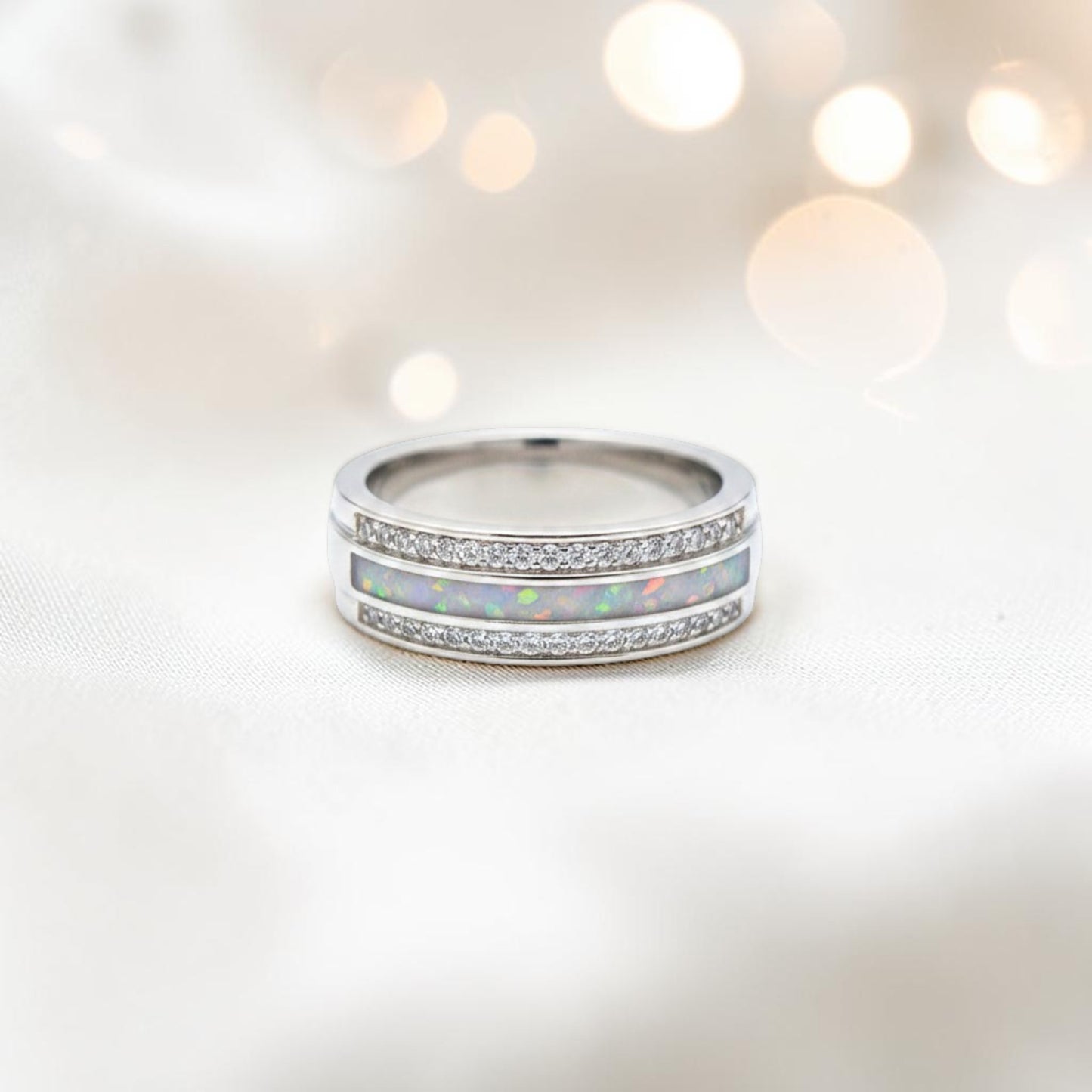 The Evie Ring — silver band ashes keepsake ring, handcrafted in Lancashire, UK