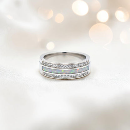 The Evie Ring — silver band ashes keepsake ring, handcrafted in Lancashire, UK