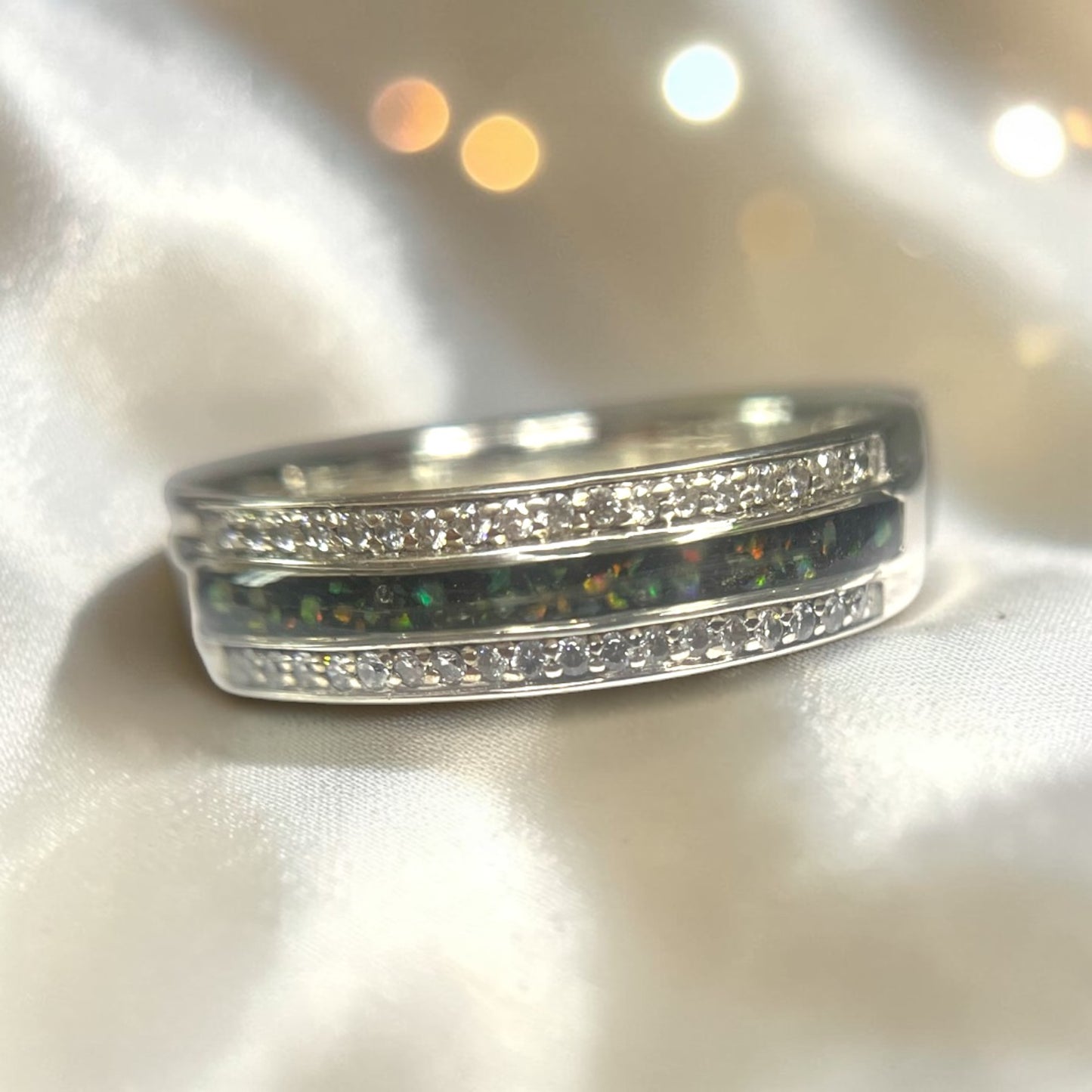 The Evie Ring — sterling silver ashes memorial ring, handcrafted in the UK