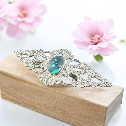 Beautiful Solid 925 Silver Fancy Brooch
