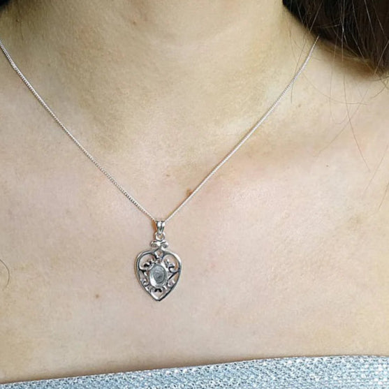 Heart Shaped Solid 925 Silver Pendant