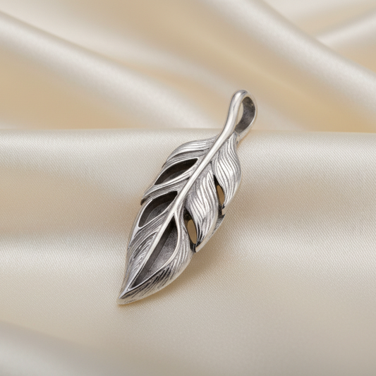 feather stainless ashes pendant handcrafted n lancashire uk