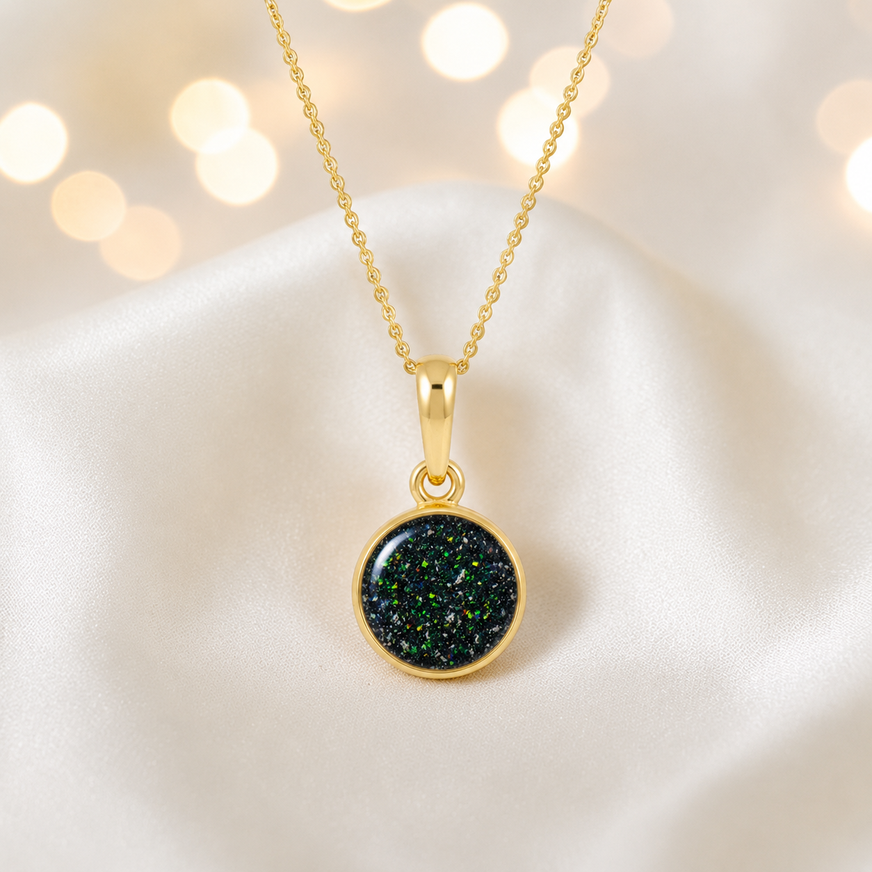 Black Flame Eternal Gold 9ct gold pendant, handcrafted in Lancashire UK – by Keepsake Memorial Jewellery