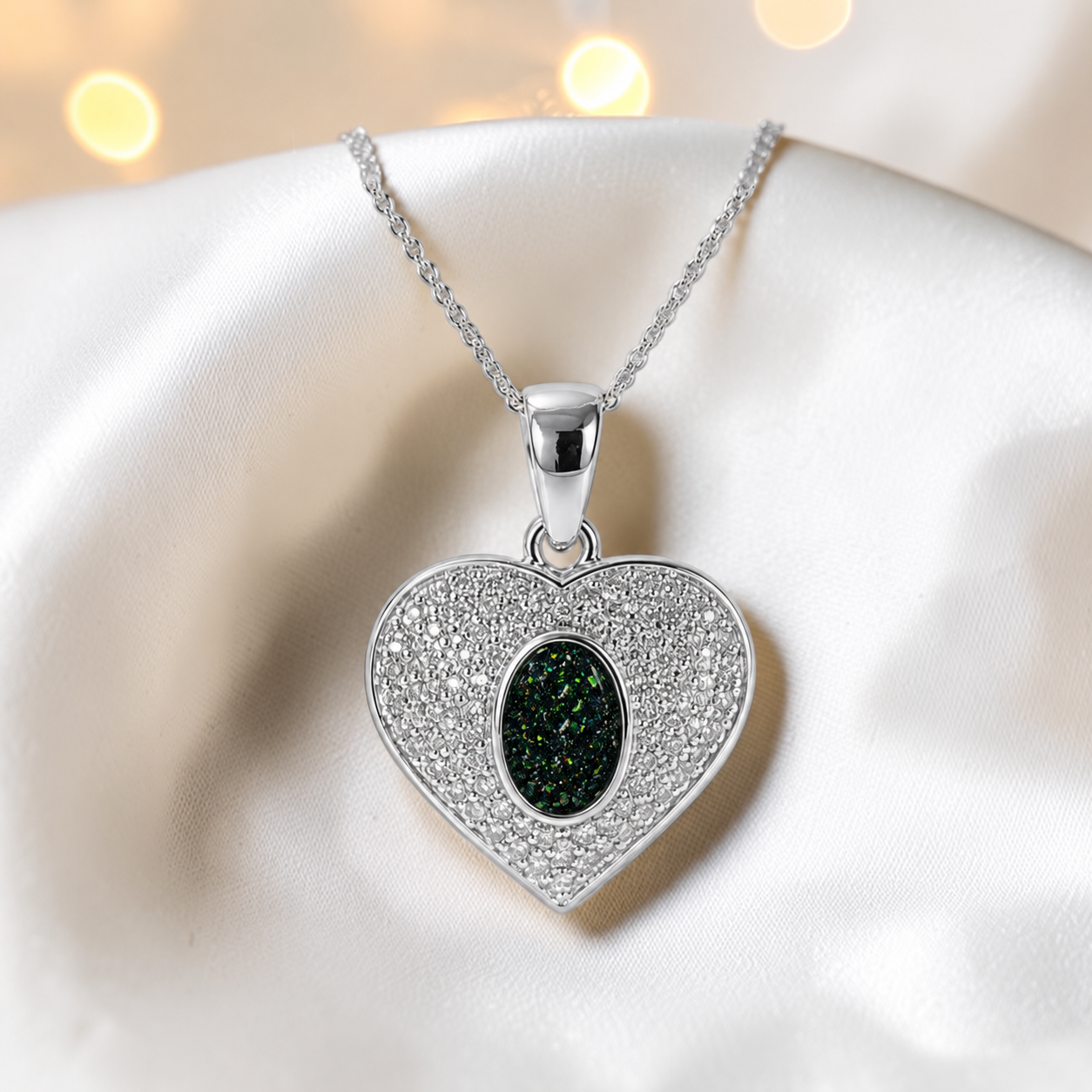Keepsake Memorial Silver Ladies Ashes Pendant - Maia