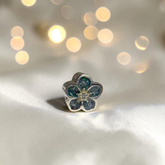 forgett me not memorial ashes charm, handcrafted in lancashire 